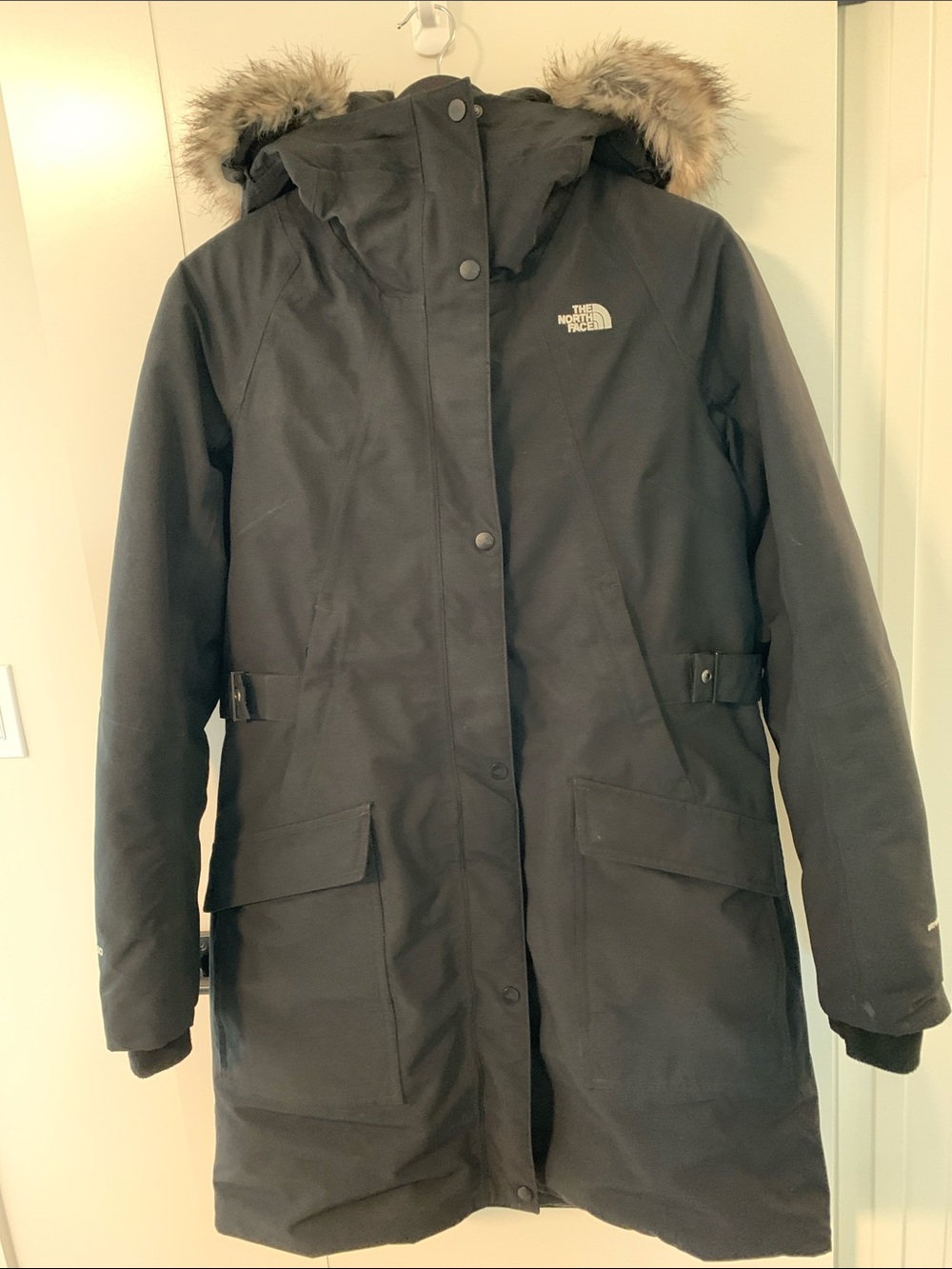 The North Face Black Parka with Faux Fur Trim Hood